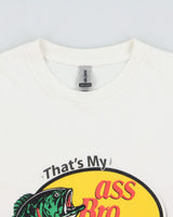Vintage Bass Pro Shop Novelty Heavyweight Gildan Crewneck T-Shirt - XXL
