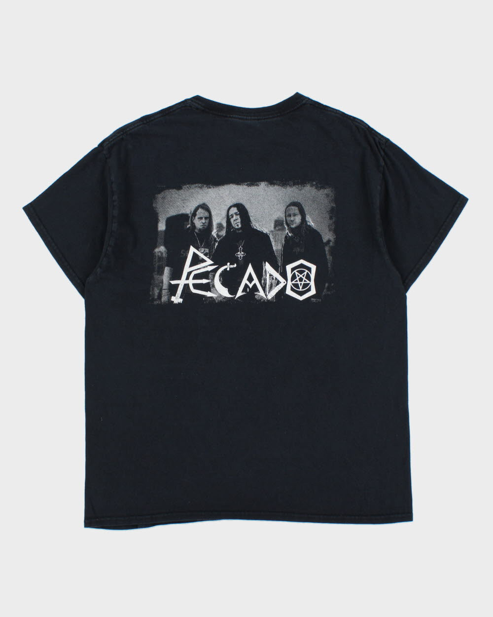 Vintage Pecado Black Metal Band Heavyweight Gildan Crewneck T-Shirt - L