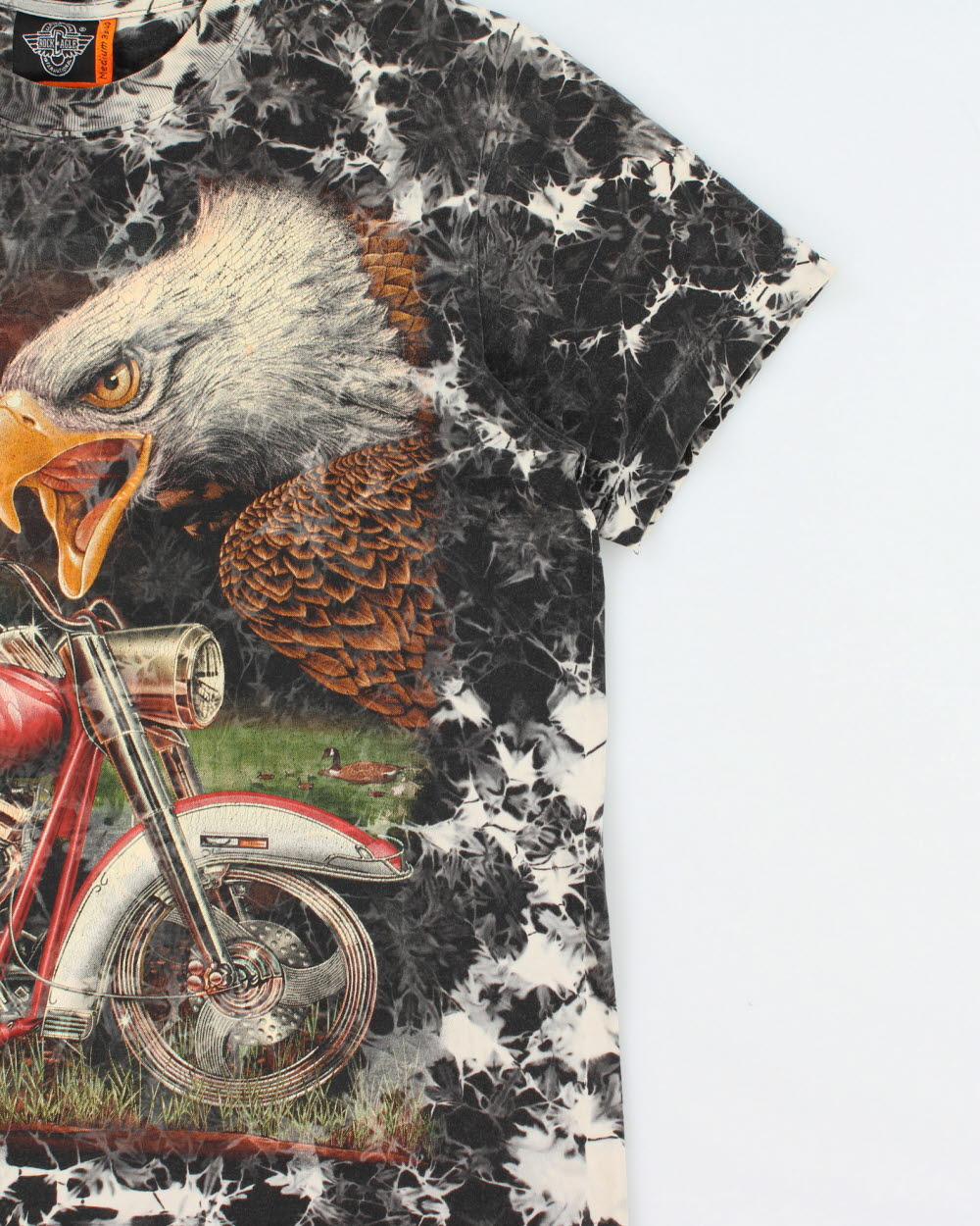 Vintage Rock Eagle Heavyweight Tie-Dye Single Stitch USA Crewneck T-Shirt - M