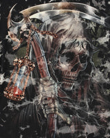 Vintage The Roxx Heavyweight Tie-Dye Skeleton Reaper Single Stitch Crewneck T-Shirt - XL