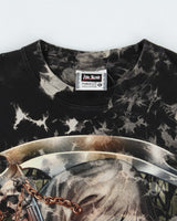 Vintage The Roxx Heavyweight Tie-Dye Skeleton Reaper Single Stitch Crewneck T-Shirt - XL