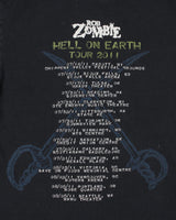 Vintage Rob Zombie Hell On Earth USA 2011 Tour Anvil Preshrunk Crewneck T-Shirt - M
