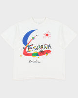 Vintage 1998 Barcelona España Heavyweight Crewneck T-Shirt - XL