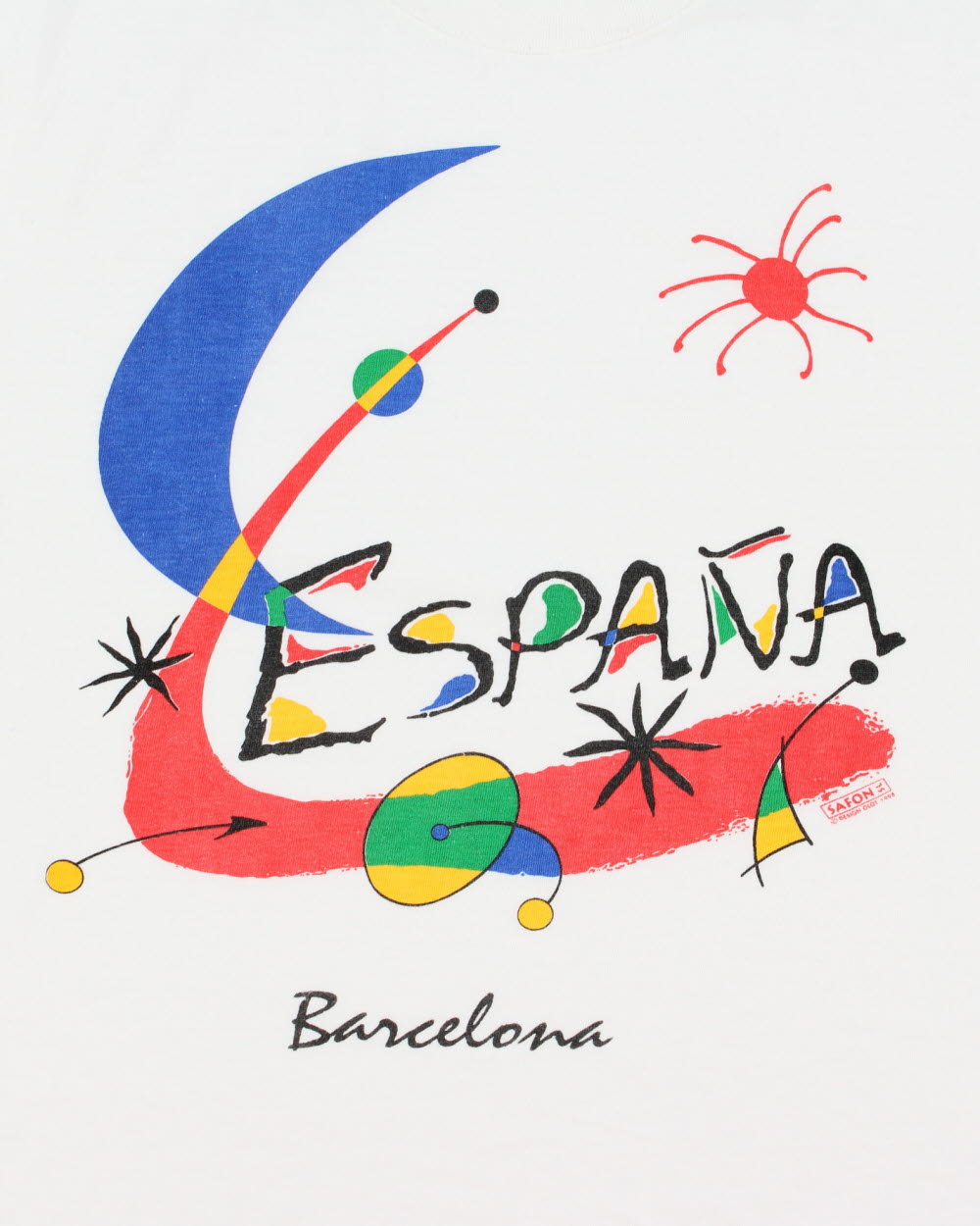 Vintage 1998 Barcelona España Heavyweight Crewneck T-Shirt - XL