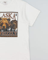 Vintage Y2K 00s Alaska Grizzly Bear Heavyweight Jerzees Crewneck T-Shirt - M