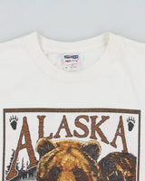 Vintage Y2K 00s Alaska Grizzly Bear Heavyweight Jerzees Crewneck T-Shirt - M