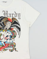 Ed Hardy Heavyweight Diamante Embellished Skull Graphic Crewneck T-Shirt - L