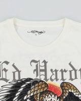 Ed Hardy Heavyweight Diamante Embellished Skull Graphic Crewneck T-Shirt - L
