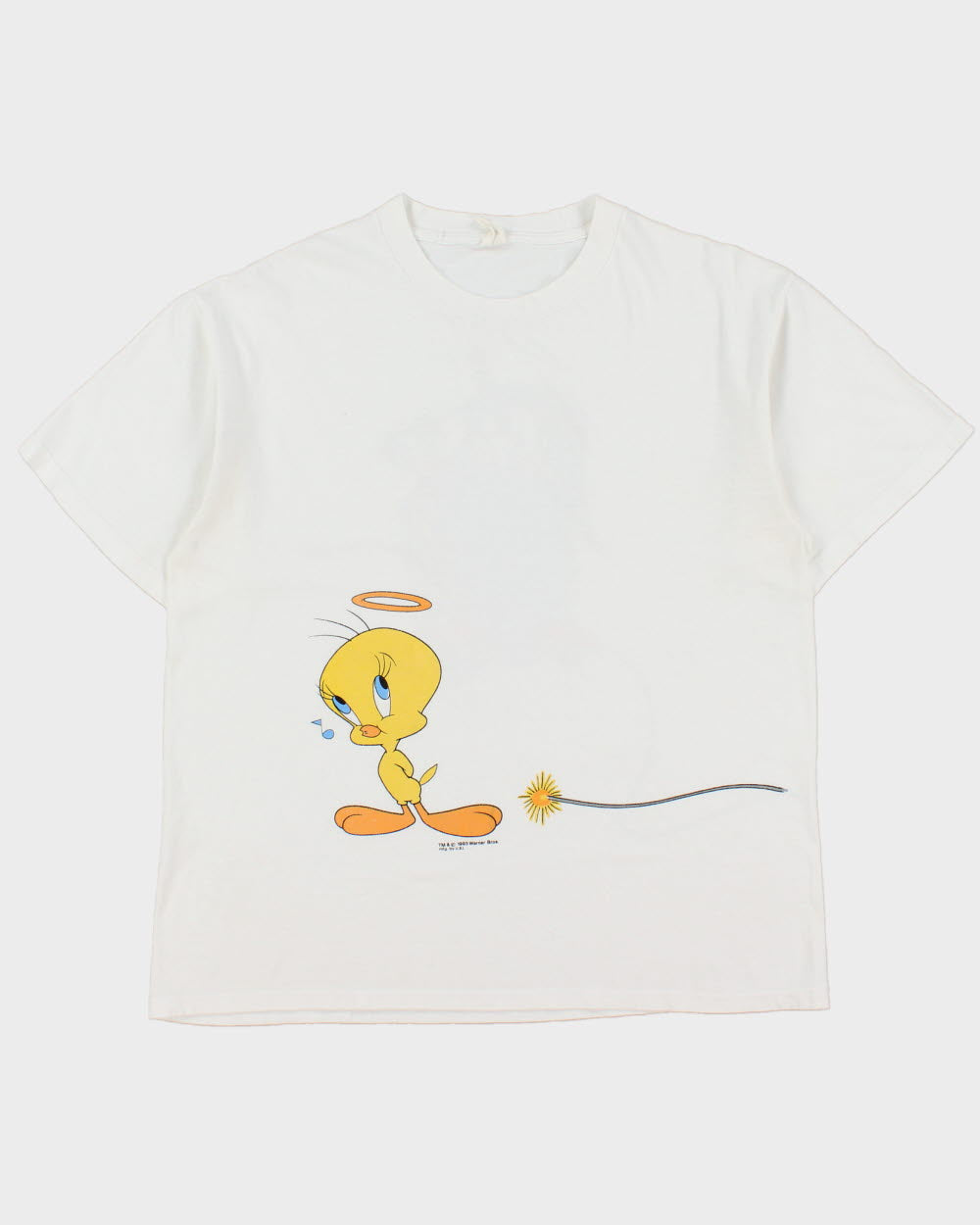 Vintage 1993 Warner Bros. Tweetie Pie Heavyweight Made In USA Crewneck T-Shirt - XL