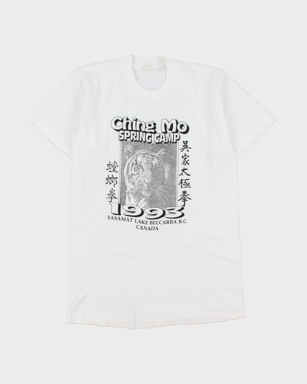 Vintage 1993 Ching Mo Summer Camp Sasamat Lake Heavyweight Made In Canada Single Stitch Crewneck T-Shirt - L