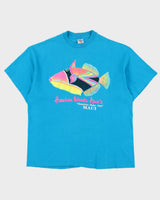 Vintage 1990s Maui Hawaiian State Fish American Heavyweight Single Stitch Made In USA Crewneck T-Shirt - XL
