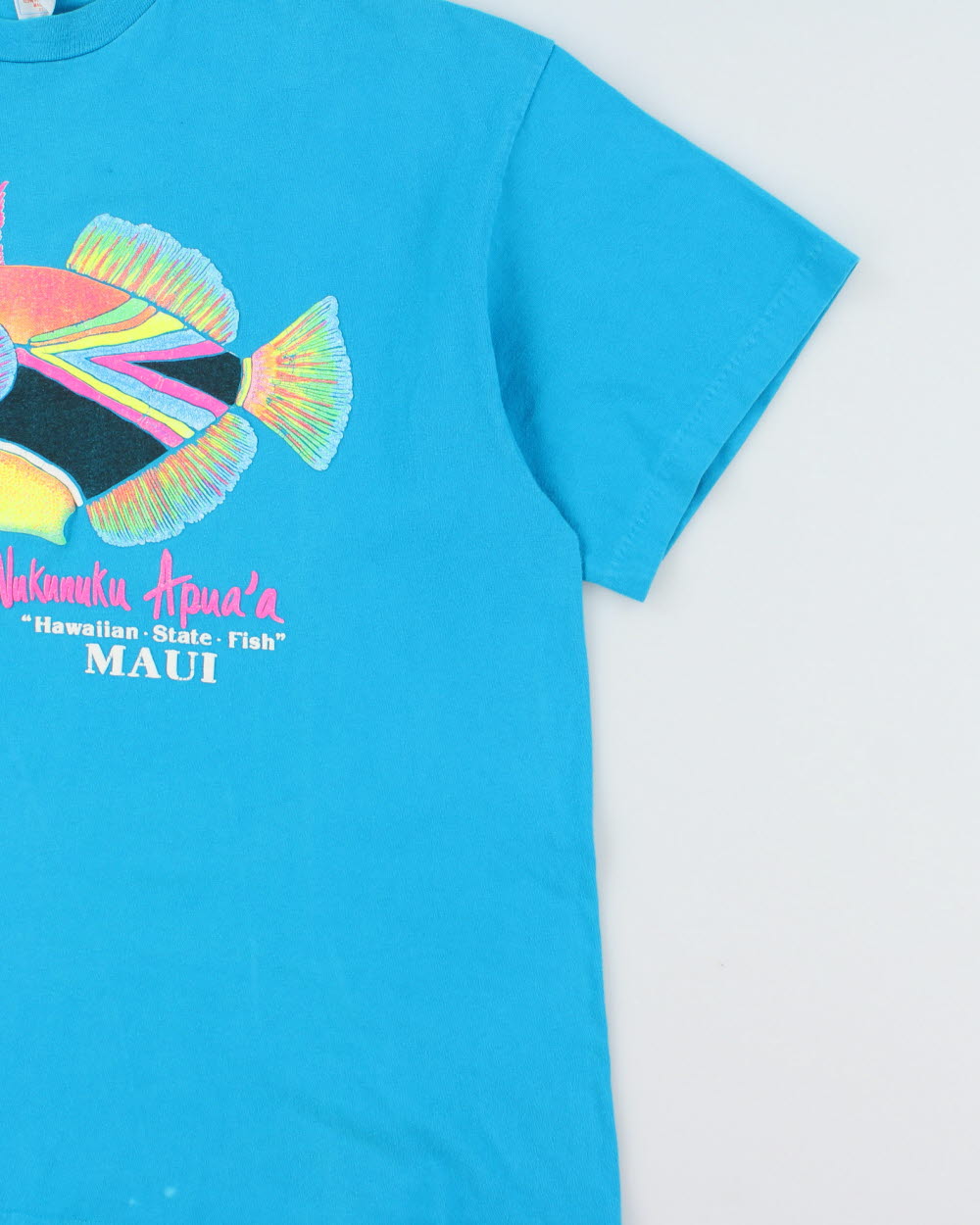 Vintage 1990s Maui Hawaiian State Fish American Heavyweight Single Stitch Made In USA Crewneck T-Shirt - XL