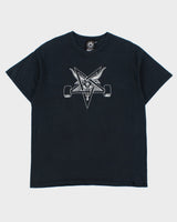 Vintage Y2K 00s Thrasher Heavyweight Skategoat 666 Distressed Crewneck T-Shirt - L