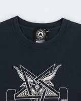 Vintage Y2K 00s Thrasher Heavyweight Skategoat 666 Distressed Crewneck T-Shirt - L