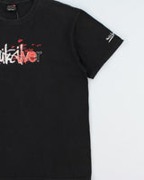 Vintage Y2K 00s Quiksilver Heavyweight Spell Out Crewneck T-Shirt - L