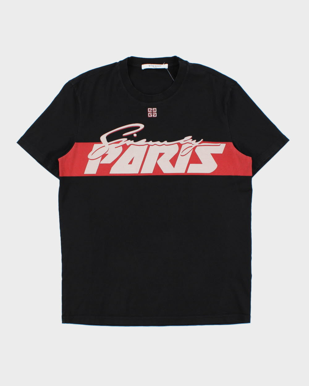 Givenchy Paris Heavyweight Motocross Logo Crewneck T-Shirt - L