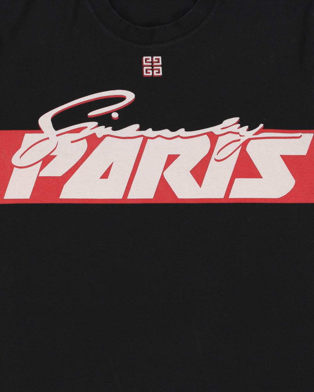 Givenchy Paris Heavyweight Motocross Logo Crewneck T-Shirt - L