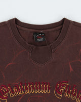 Vintage Y2K 00s Fubu Platinum Heavyweight Embroidered Crewneck T-Shirt - XXL