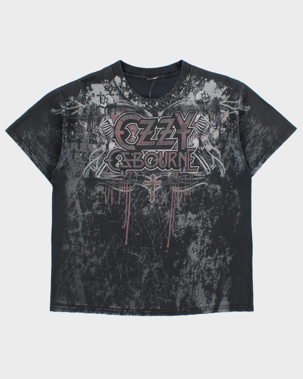 Vintage Y2K 00s Ozzy Osbourne Black Sabbath Heavyweight Graphic Crewneck T-Shirt - L