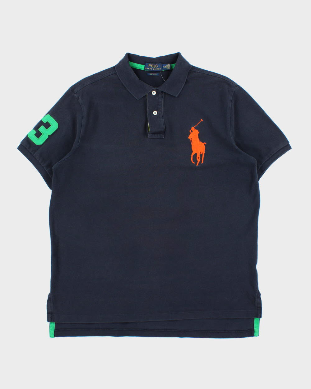 Vintage Polo Ralph Lauren Big Pony Custom Fit Short Sleeve Polo Shirt - L
