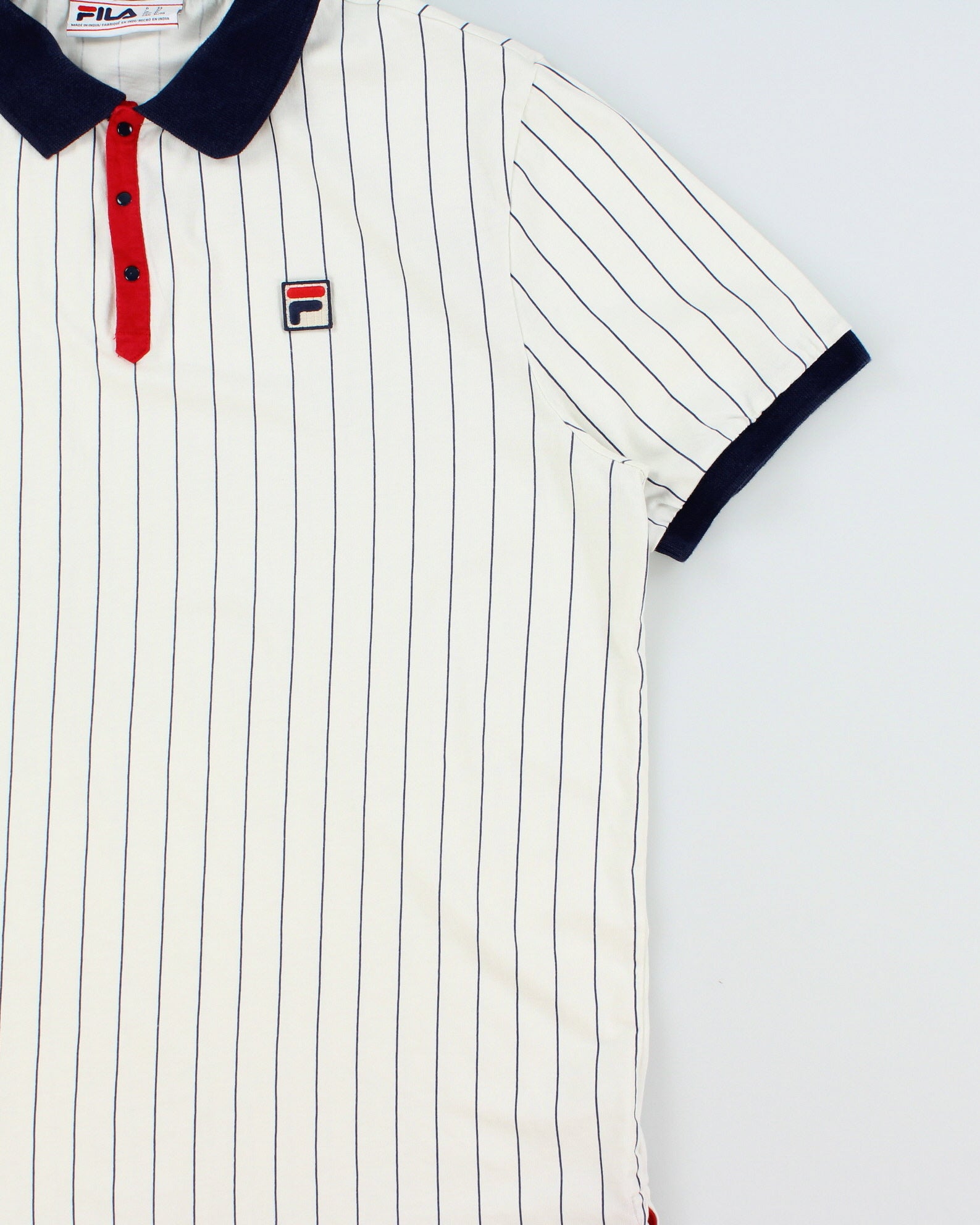 Vintage Fila Classic Striped Short Sleeve Polo Shirt - XL