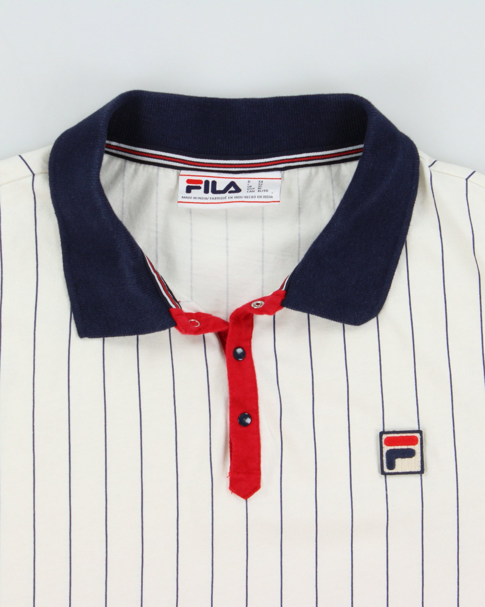 Vintage Fila Classic Striped Short Sleeve Polo Shirt - XL