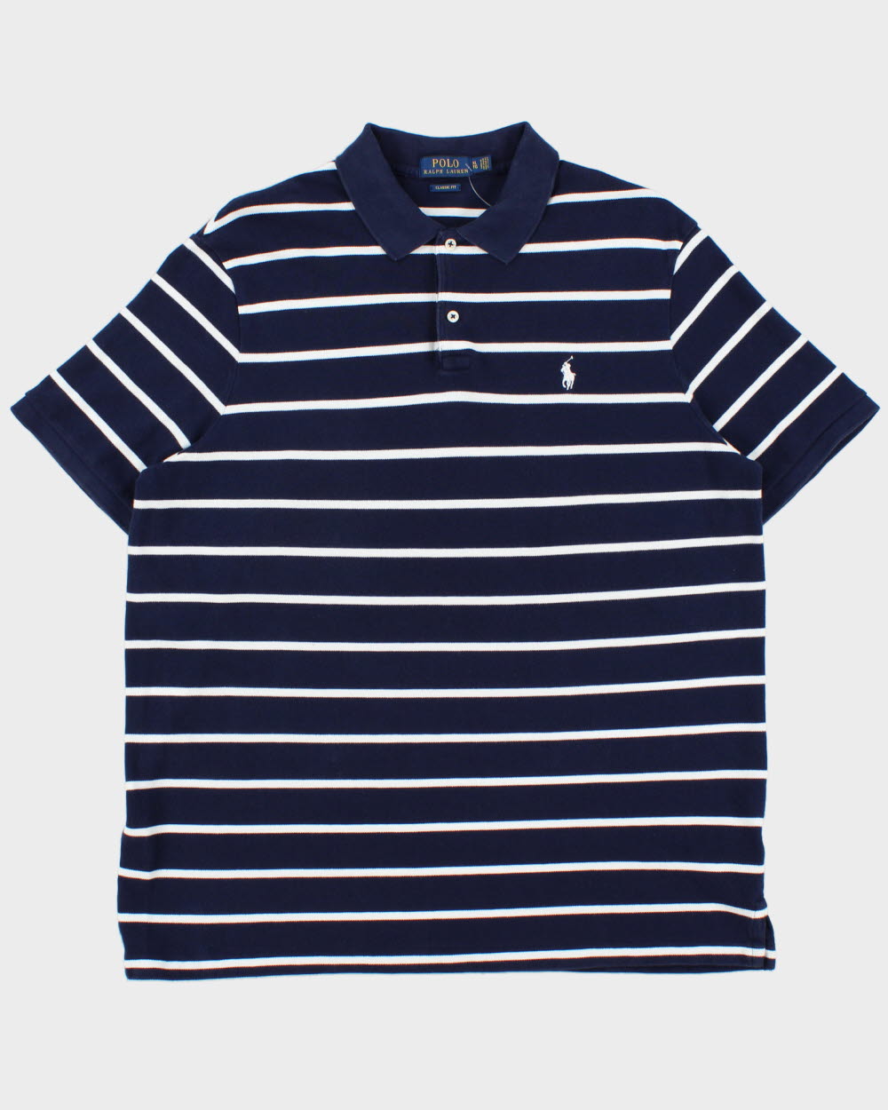 Vintage Polo Ralph Lauren Striped Classic Fit Short Sleeve Polo Shirt - XL