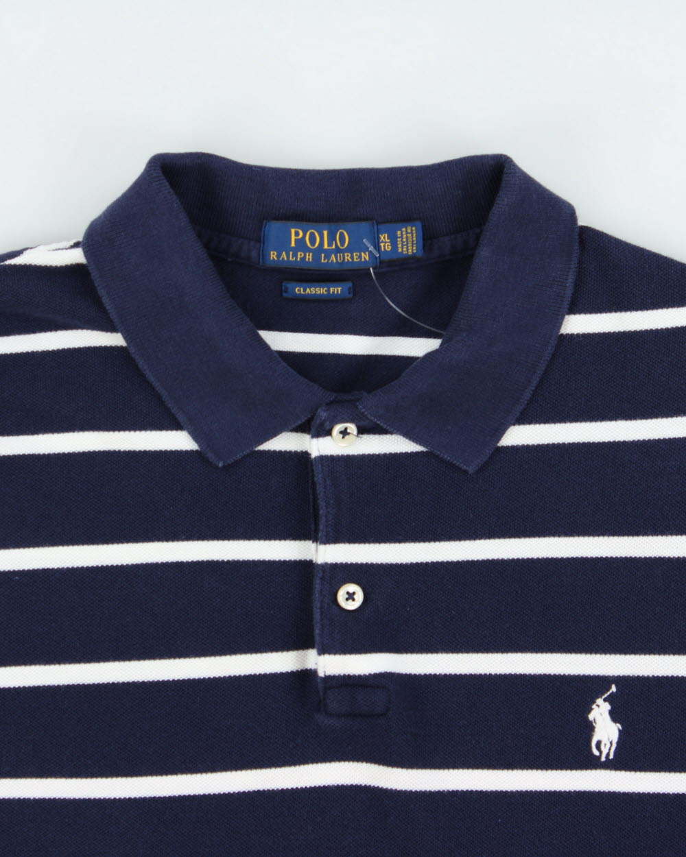 Vintage Polo Ralph Lauren Striped Classic Fit Short Sleeve Polo Shirt - XL