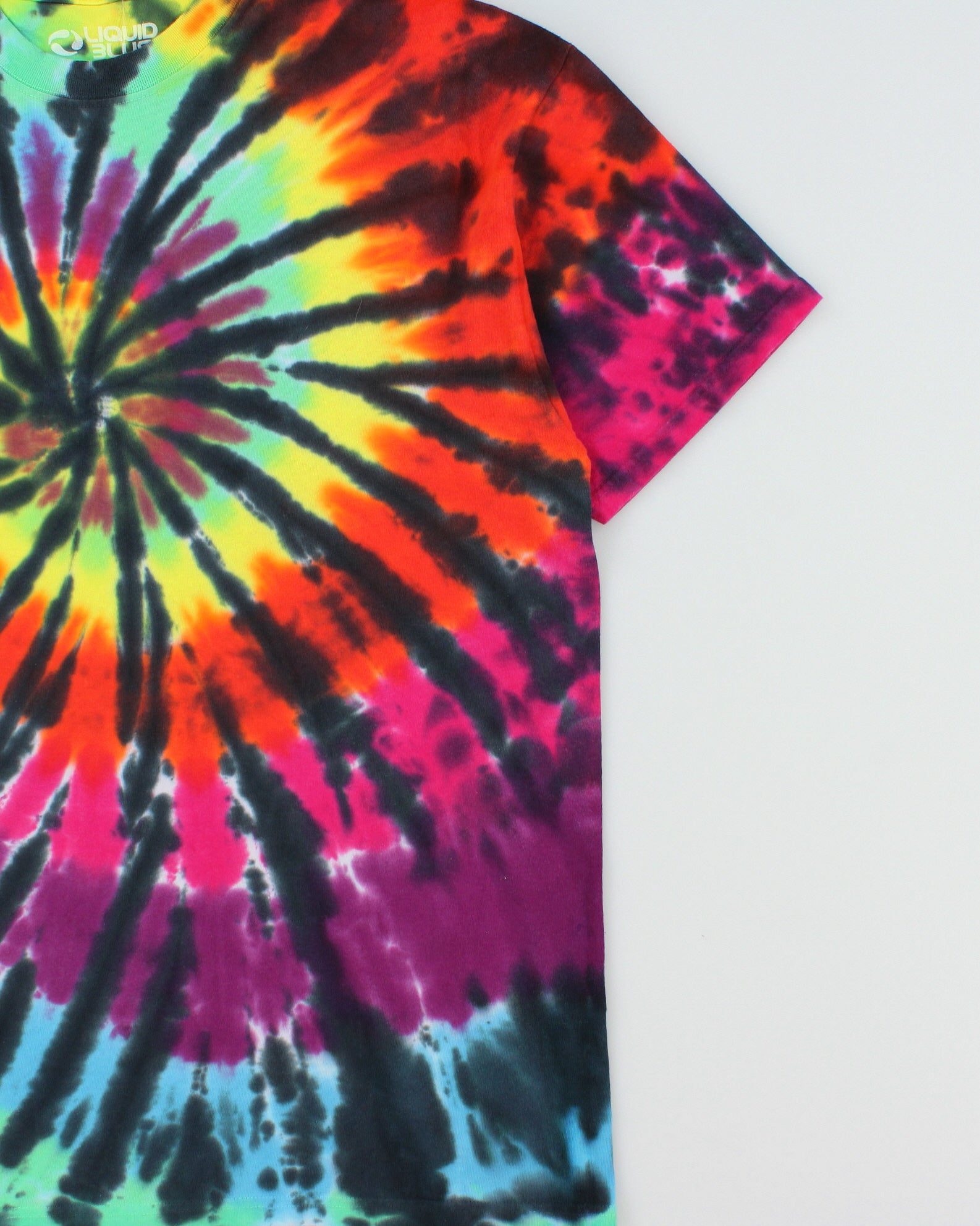 Vintage Liquid Blue Heavyweight Tie-Dye Crewneck T-Shirt - XXL