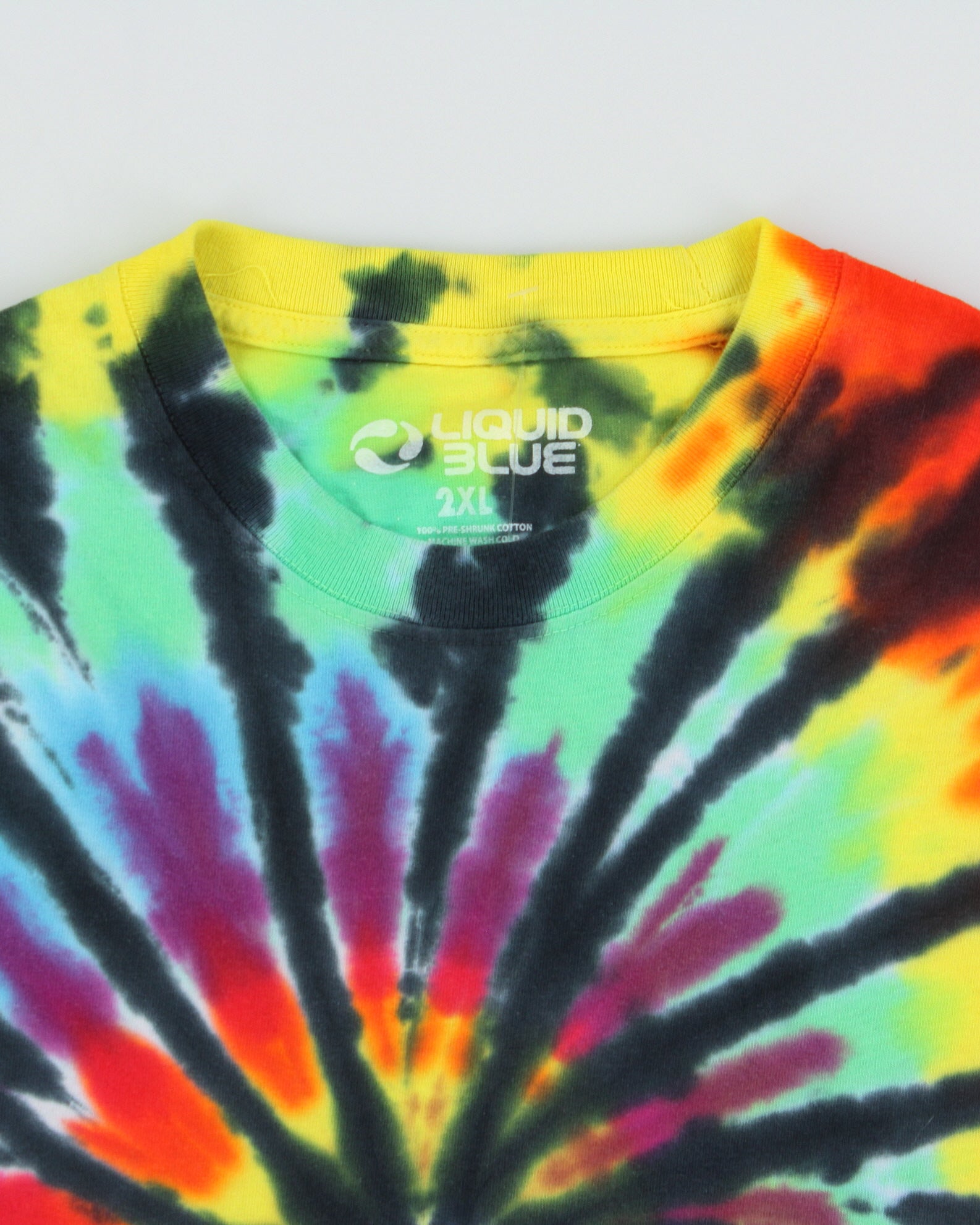 Vintage Liquid Blue Heavyweight Tie-Dye Crewneck T-Shirt - XXL
