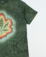 Vintage The Mountain Heavyweight Tie-Dye Marijuana Made In USA Crewneck T-Shirt - XL