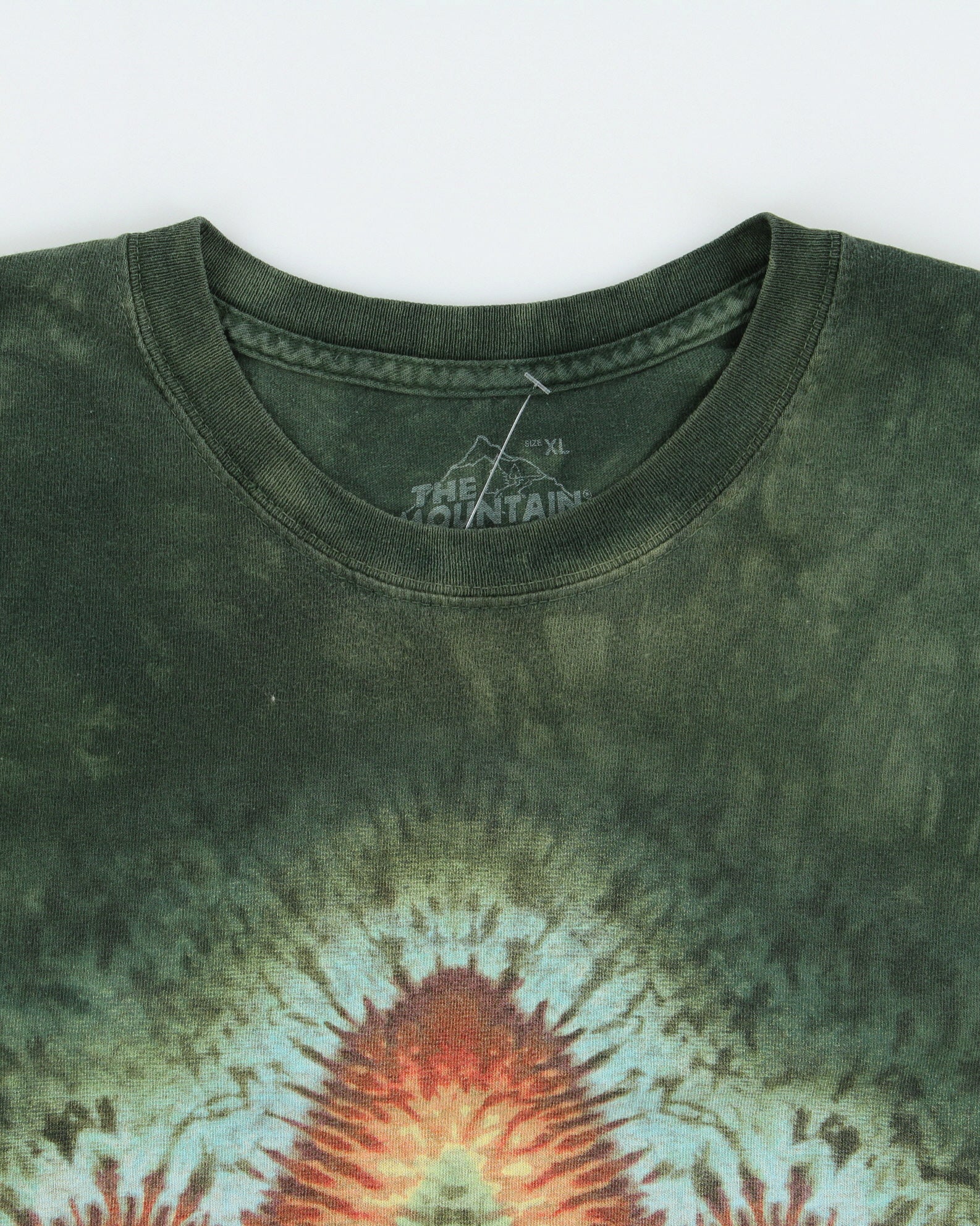 Vintage The Mountain Heavyweight Tie-Dye Marijuana Made In USA Crewneck T-Shirt - XL