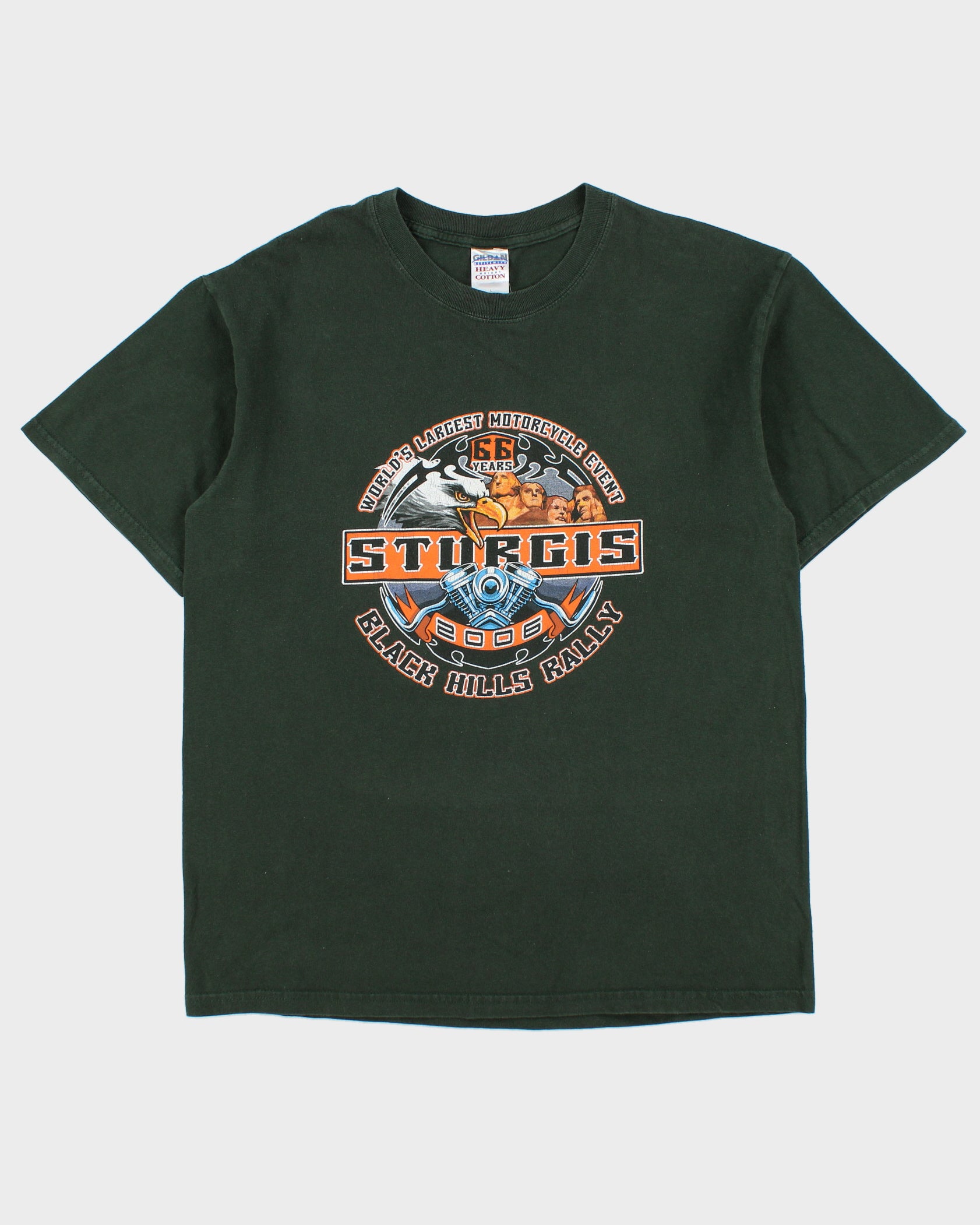 Vintage 2006 Sturgis South Dakota Black Hills Rally Heavyweight Gildan Crewneck T-Shirt - L