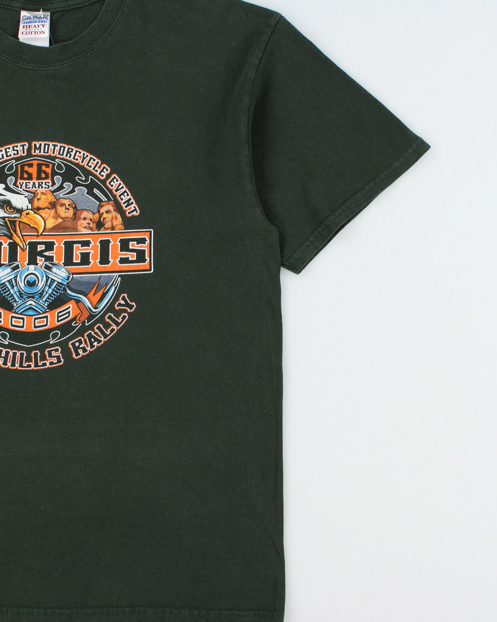 Vintage 2006 Sturgis South Dakota Black Hills Rally Heavyweight Gildan Crewneck T-Shirt - L