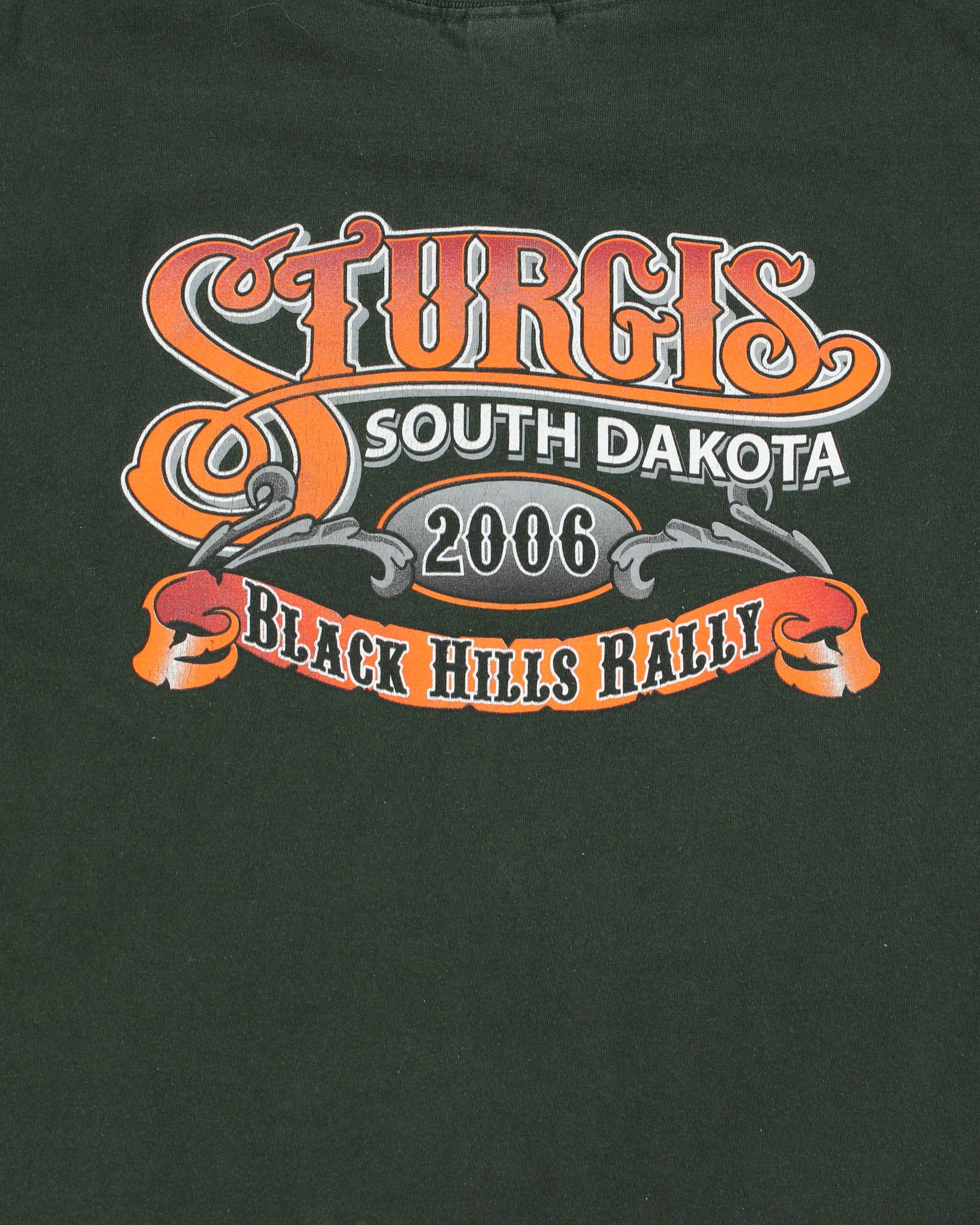 Vintage 2006 Sturgis South Dakota Black Hills Rally Heavyweight Gildan Crewneck T-Shirt - L