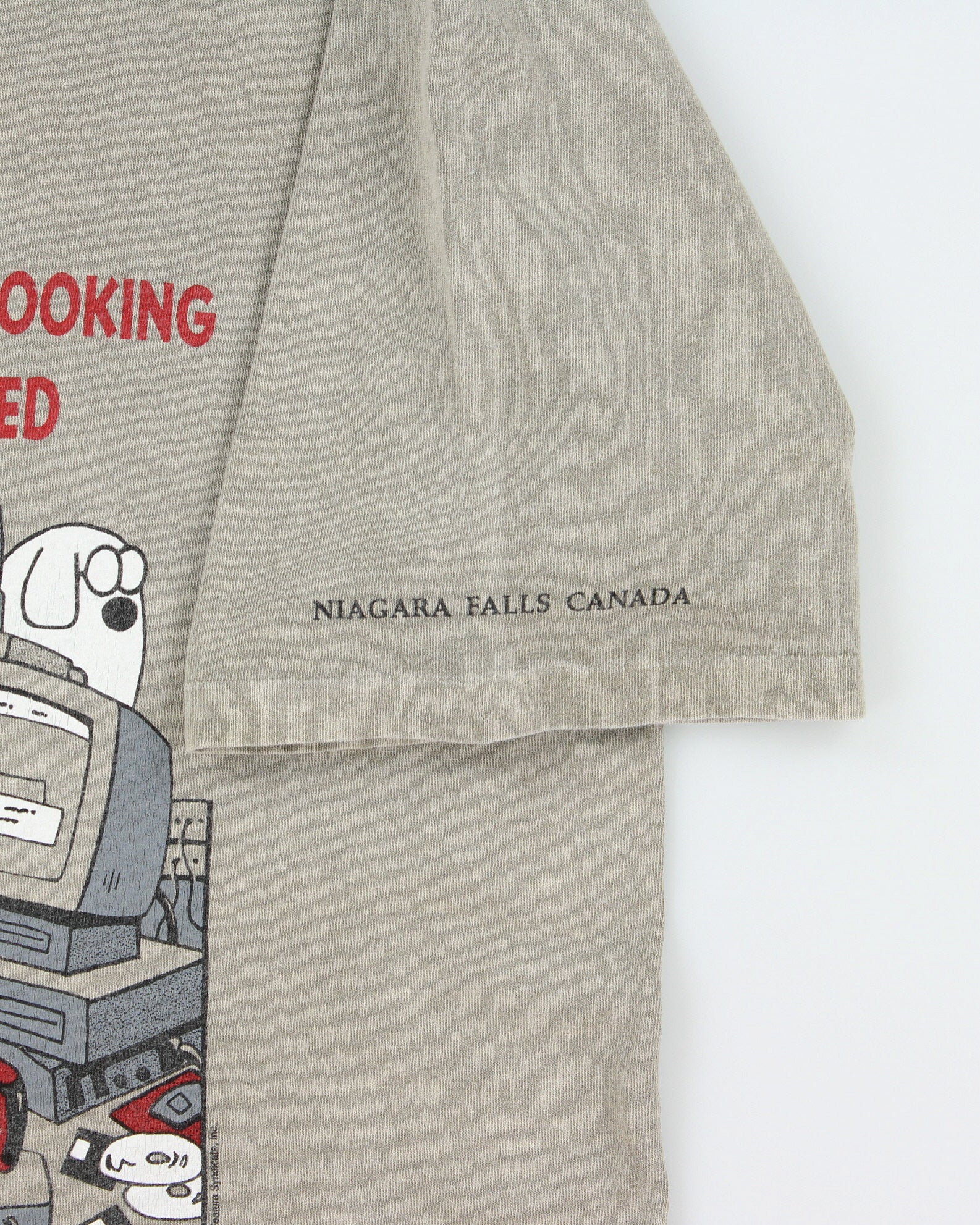 Vintage 1990s Dilbert Comic Scott Adams Heavyweight Single Stitch Canadiana Made In Canada Crewneck T-Shirt - XL