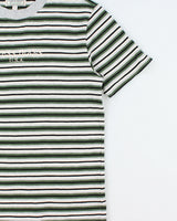 Guess Jeans USA Heavyweight Embroidered Striped Crewneck T-Shirt - S