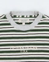 Guess Jeans USA Heavyweight Embroidered Striped Crewneck T-Shirt - S