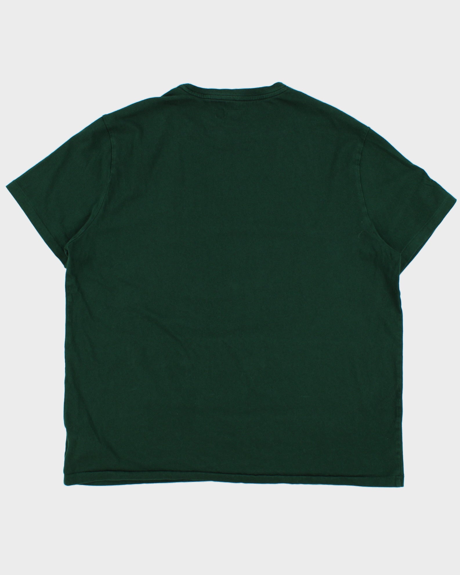 Vintage Polo Ralph Lauren Forest Green Heavyweight Big Pony Single Stitch Crewneck T-Shirt - L