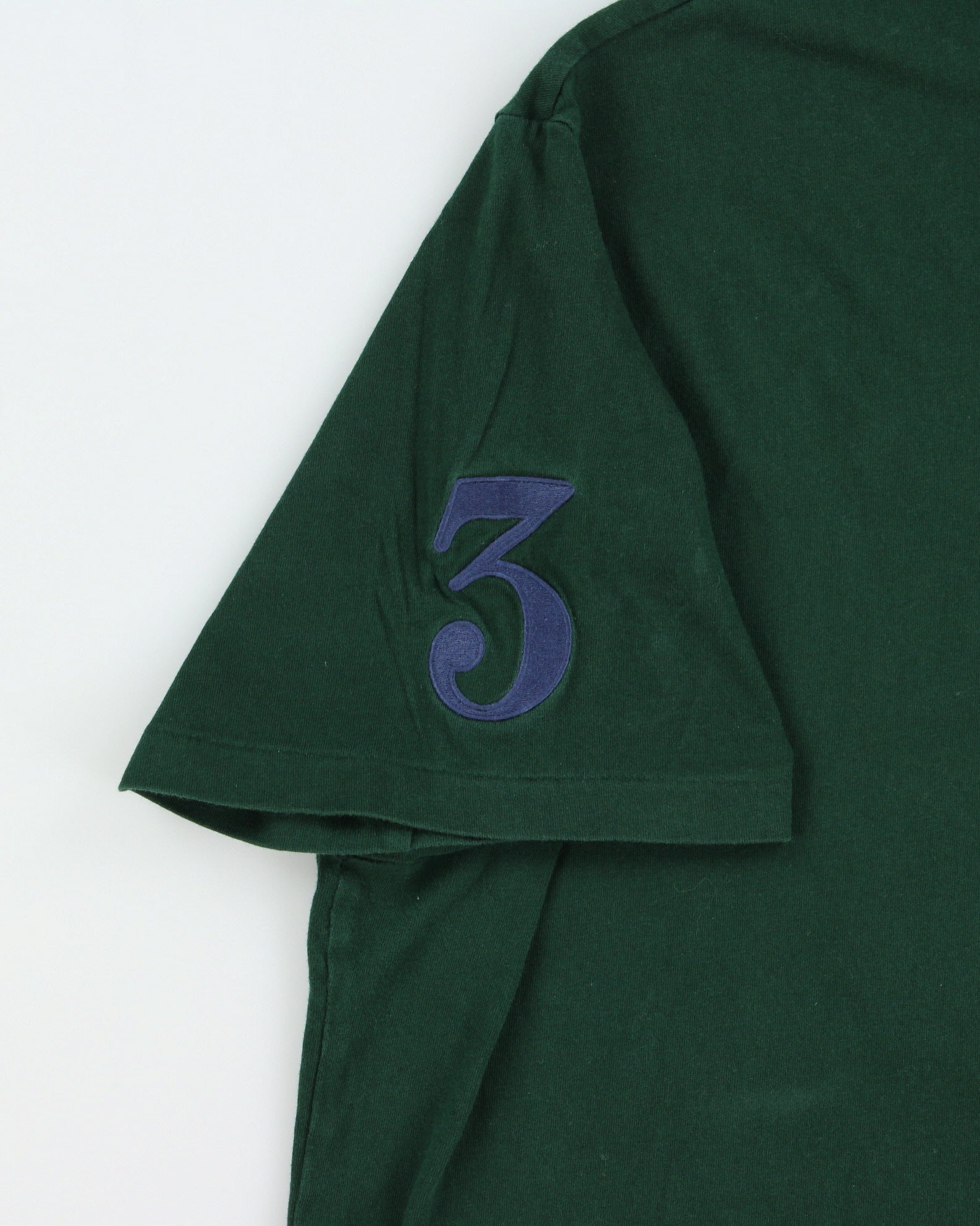 Vintage Polo Ralph Lauren Forest Green Heavyweight Big Pony Single Stitch Crewneck T-Shirt - L