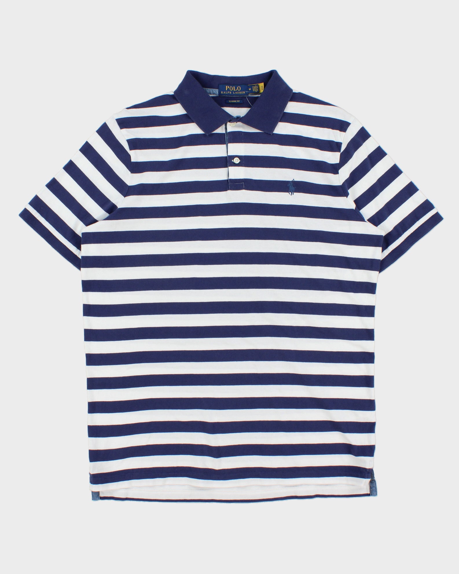 Vintage Polo Ralph Lauren Striped Classic Fit Short Sleeve Polo Shirt - M