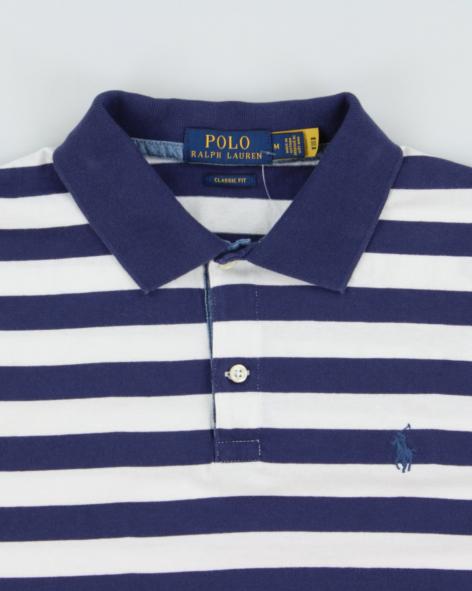Vintage Polo Ralph Lauren Striped Classic Fit Short Sleeve Polo Shirt - M