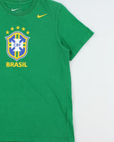 Vintage Nike Brasil 2014 World Cup Slim Fit Crewneck T-Shirt - L