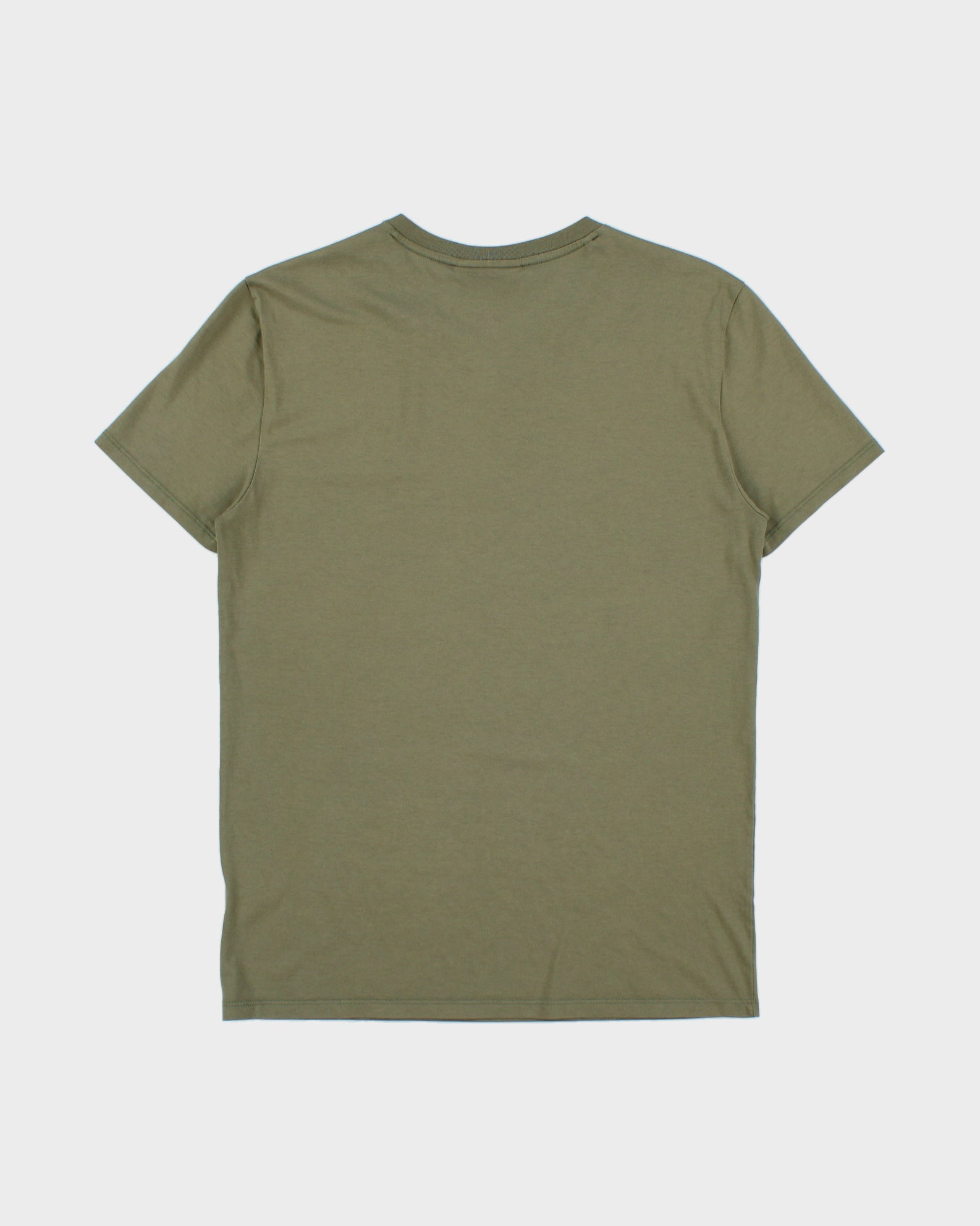 Vintage Lacoste Khaki Pima Cotton Regular Fit V-Neck T-Shirt - S