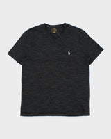 Vintage Polo Ralph Lauren Grey Marl V-Neck T-Shirt - M
