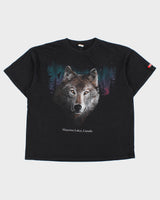 Vintage 1990s Waterton Lakes Canada Heavyweight Wolf Crewneck T-Shirt - XL