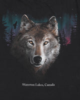 Vintage 1990s Waterton Lakes Canada Heavyweight Wolf Crewneck T-Shirt - XL