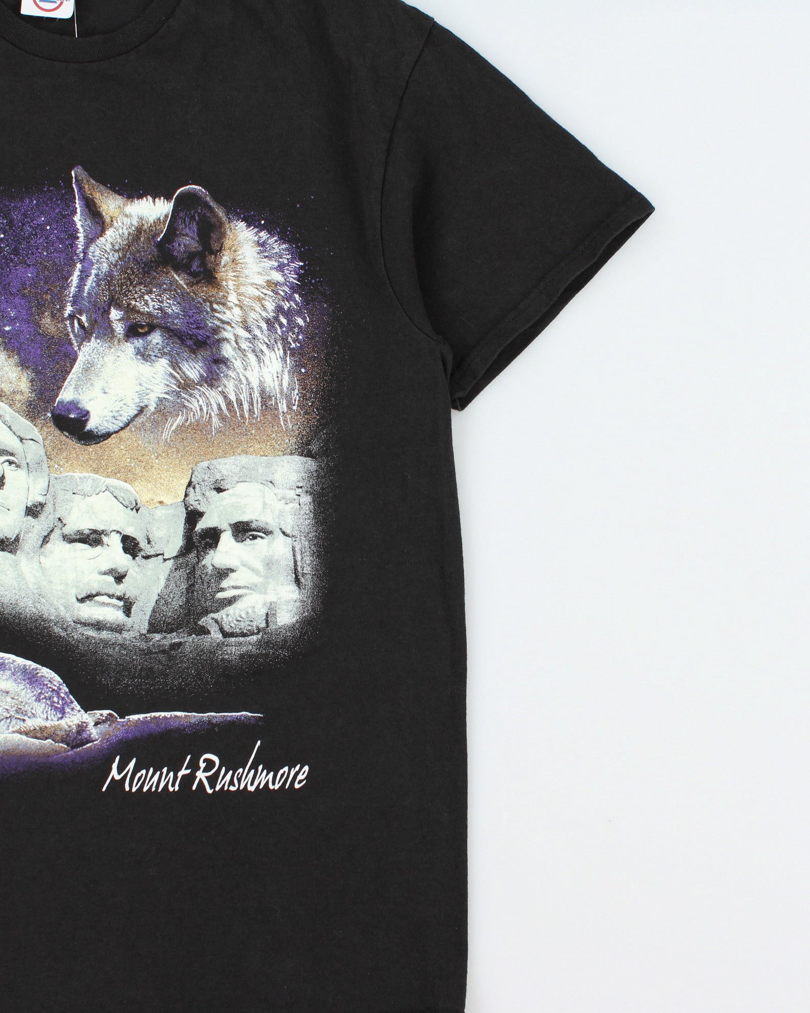 Vintage Y2K 00s Mount Rushmore Graphic Delta Pro Weight Crewneck T-Shirt - M