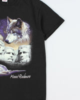 Vintage Y2K 00s Mount Rushmore Graphic Delta Pro Weight Crewneck T-Shirt - M