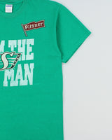 Vintage Y2K 00s Saskatchewan Rough Riders CFL Pilsner Heavyweight Gildan Crewneck T-Shirt - L
